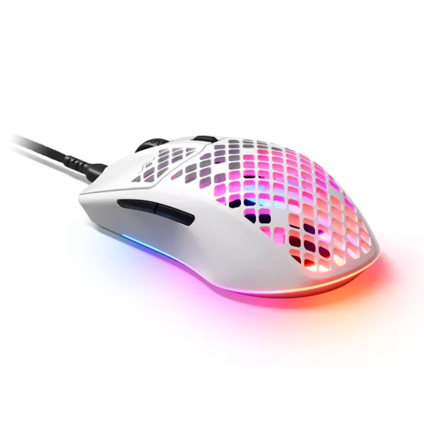 MOUSE GAMER STEELSERIES AEROX 3 WHITE RGB - Imagen 2