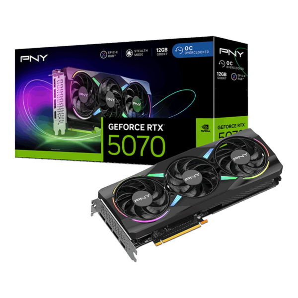 VIDEO GEFORCE RTX 5070 12GB PNY TRIPLE FAN OC