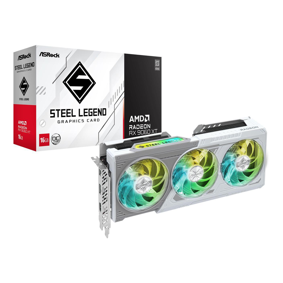 VIDEO RADEON RX 9060 XT 16GB ASROCK STEEL LEGEND OC