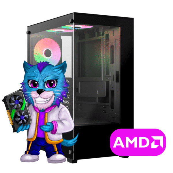 PC GAMER AMD RYZEN 7 5800XT A520M 16GB 512 M2 RTX 4060 TI