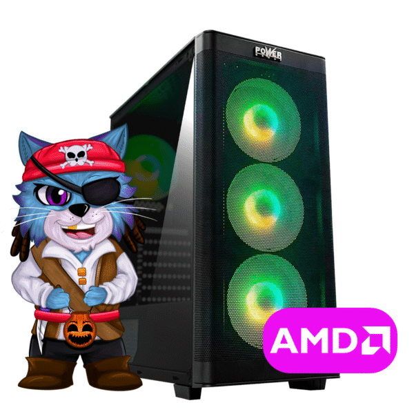 PC GAMER AMD RYZEN 7 5700X A520 16GB 512GB RX 9060 XT 600W 80 PLUS