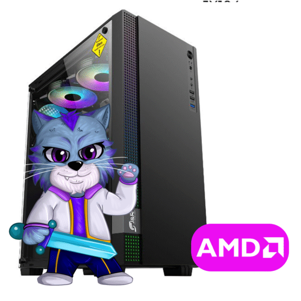 PC GAMER AMD RYZEN 5 5500 A520M 16GB 512 M2 RX 580 8GB