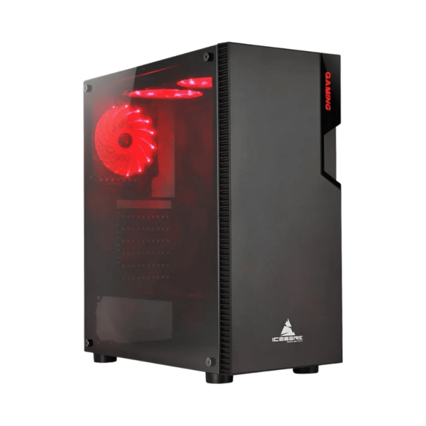 GABINETE GAMER ICEBERG CLACIUS BLACK ATX 1 FANS