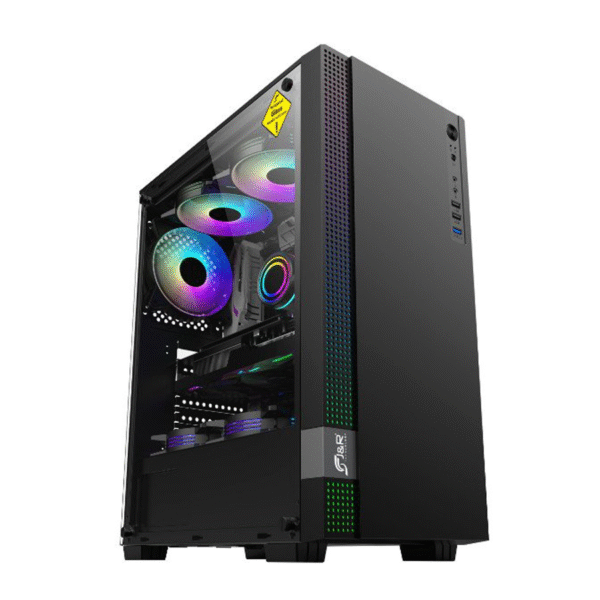 GABINETE GAMER JYR MESH ATX 3 FANS