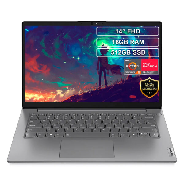 NOTEBOOK LENOVO V14 G4 RYZEN 5 7520U 16GB 512G GRIS ARTICO