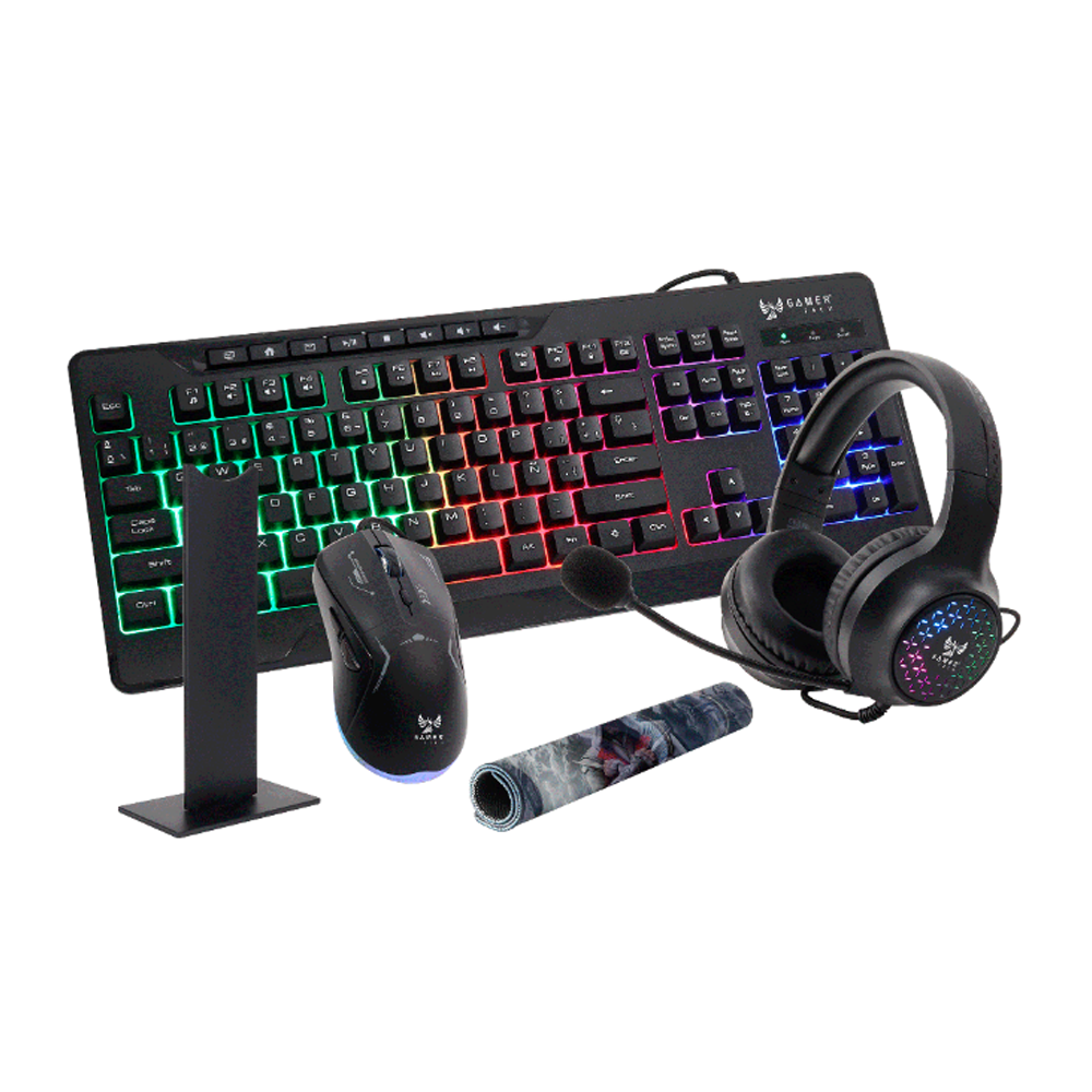 COMBO XTREME TECLADO MOUSE DIADEMA MOUSEPAD BASE JALTECH