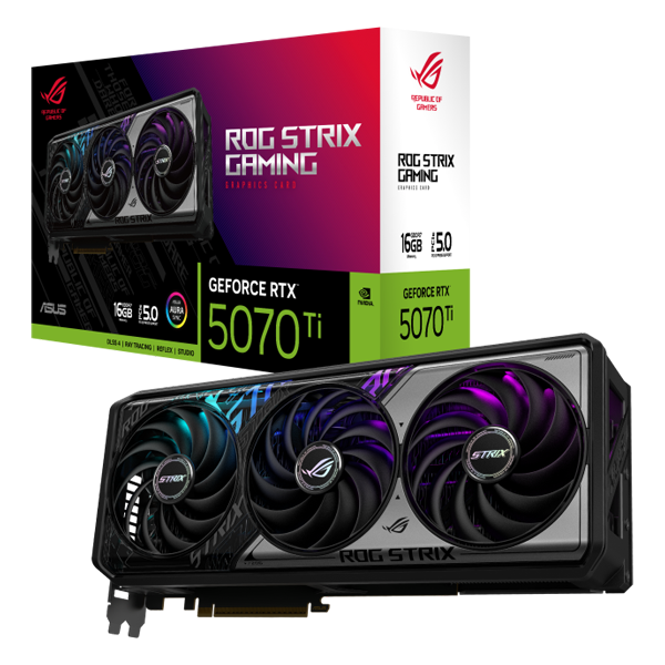VIDEO GEFORCE RTX 5070 TI 16GB ASUS ROG STRIX OC GDDR7